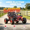 thumbnail image 4 of iYofe 36V Electric Ride on Car for Big Kids, 2 Seater Powered Ride on Vehicle for Boys Girls Ages 6+, Kids Electric car with Bluetooth, Music, Rear Wheel Spring Suspension, Red, 4 of 10