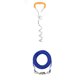 thumbnail image 1 of Nvzi Correa para perros y estaca de madera con mango amarillo, ideal para perros grandes en patios, anclaje para exteriores, perfecto para acampar en el jardín, parques y playas (azul)., 1 of 5