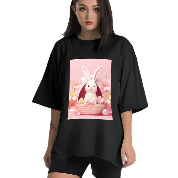 Plus Size Shirt for Women Black Tops for Women Short Sleeves Shirt for Women Easter T Shirt Crewneck Shirt for Women XS