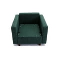 thumbnail image 3 of 3 Seat Module Sectional Sofa Couch with 1 Ottoman for Living Room, Seat Cushion and Back Cushion Non-Removable and Non-Washable, Convertible Sectional Modular Sofa for Living Room, 3 of 7