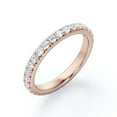 thumbnail image 4 of JeenMata Eternity Design - 0.25 TCW Round Brilliant Cut Diamond - Prong Stackable Ring - 10K Rose Gold, 4 of 6