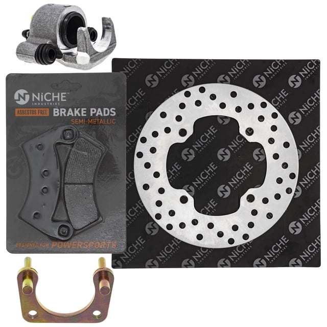 Niche Rear Right Brake Rotor Caliper Pad Kit for Polaris Ranger EV 1911374 UTV MK1007863