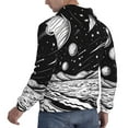 thumbnail image 6 of Kdxio Cosmic Landscape Celestial Art Print Mens Casual Hooded Collar Drawstring Hoodies Pullover Sweatshirts Casual Long Sleeve Shirts-3X-Large, 6 of 7