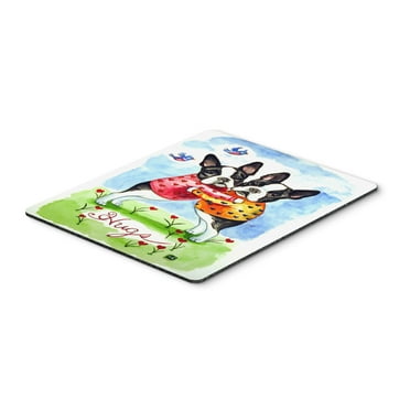 Carolines Treasures 7015MP Hugs Boston Terrier Mouse Pad Hot Pad or Trivet Large multicolor