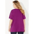 thumbnail image 2 of Catherines Women's Plus Size Suprema Embroidered Notch-Neck Tee, 2 of 2