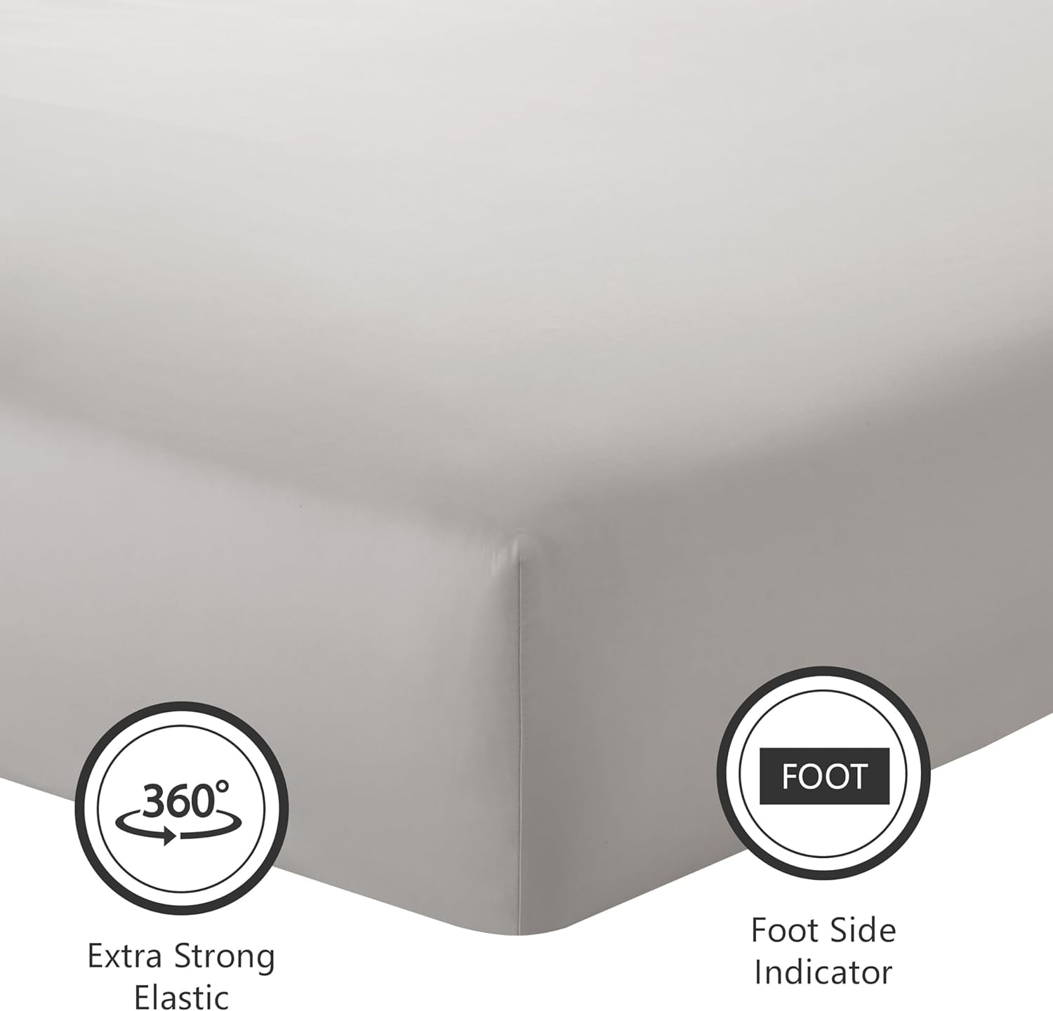 American Home Collection Bamboo Viscose Sheet Set - Silky Soft, Cooling for Hot Sleepers - 18 Inches Deep Pocket - Premium Sateen Finish - California King, Grey