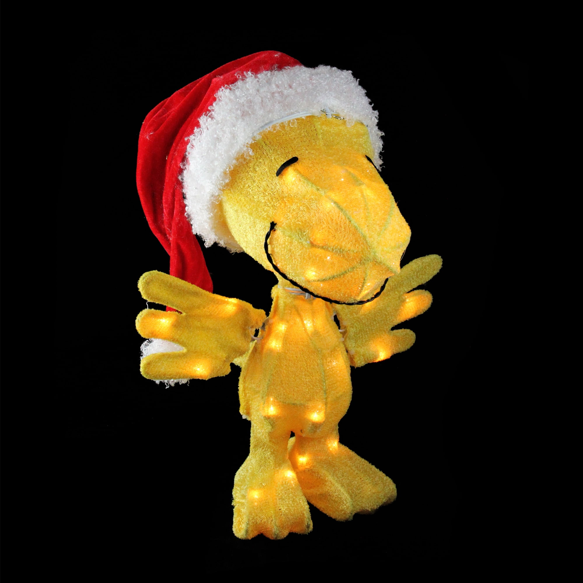 Peanuts Christmas 18 Prelit Tinsel Santa Claus Woodstock Outdoor Decoration Clear Lights Walmart Com Walmart Com