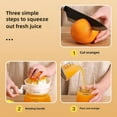 thumbnail image 2 of Manual Citrus Juicer Lemon Squeezer, Orange Juicer Handheld Manual Press for Max Extraction, Easy to Clean Juice Squeezer with Capacity Marking, Hand Fruit Juicer with Handle and Pour Spout, White, 2 of 14