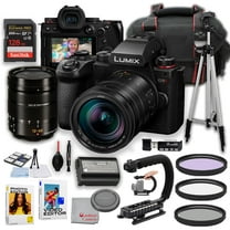Panasonic Lumix G9 II Mirrorless Camera with 12-60mm f/2.8-4 Lens | 25.2MP | 128GB Extreme Memory, Filters, U Grip Stabilizer, Cleaning Kit, Editing Software, Tripod & More