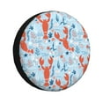 thumbnail image 1 of Fotbe Lobsters Funda de Llanta de Repuesto con Estampado, Engrosada, Ajuste Universal para Jeep, Remolque, RV, SUV, Camión-16 inch, 1 of 6