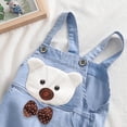 thumbnail image 4 of Akafmk Cute Print Denim Overalls Shorts,Summer Casual One-Piece Jumpsuit,Stylish Outdoor Play Bottoms (Toddler Girl's or Girl's), 4 of 5