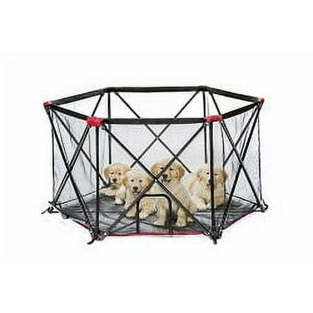 UPC: 0891618001387 | Carlson Folding Portable Dog Play Yard Red 48 L x 48 W x 26 H