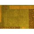 thumbnail image 1 of Ahgly Company Machine Washable Indoor Rectangle Abstract Yellow Modern Area Rugs, 3' x 5', 1 of 4