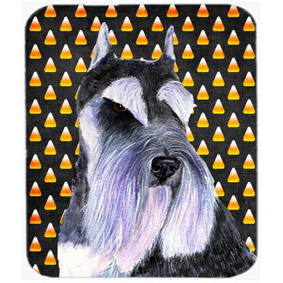 Schnauzer Candy Corn Halloween Portrait Mouse Pad, Hot Pad Or Trivet