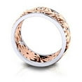 thumbnail image 2 of Womens Ring Copper Flower with Rose Gold Two-Tone Electroplated Gold Inlaid Gems European American Sunflower Chrysanthemum Design Ring for Ladies, 2 of 3