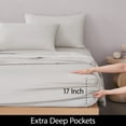thumbnail image 5 of Allswell 6-Piece 300 Thread Count Beige Cotton Lyocell Blend Bed Sheet Set, Queen, 5 of 9