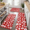thumbnail image 2 of Red Christmas Santa Pattern Kitchen Rugs Sets Of 3,Kitchen Runner Rugs Non Skid Washable,Decorative Kitchen Floor Mats for Kitchen,Sink,Laundry,17"x30"+ 17"x47" + 17"x59", 2 of 6