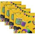 thumbnail image 5 of Coolnut Mardi Gras Cloth Napkins Set of 4, Oversized Washable Reusable Polyester Dinner Table Napkins for Family, Restaurant, Party Decor, 20 x 20 Inch, 5 of 7