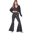 thumbnail image 3 of Disfraz de Rockabilly Hippy de los años 60 y 70 para parejas múltiples, disfraz bohemio gitano para discoteca, disfraz de carnaval, vestido de fiesta elegante para Halloween, 3 of 5