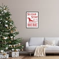 thumbnail image 2 of Sleigh Stop Here Christmas Landing Sign Holiday Graphic Art Black Framed Art Print Wall Art, 2 of 7