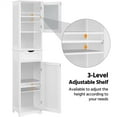 thumbnail image 4 of Topeakmart 67″ Tall Freestanding Storage Cabinet with Door for Bathroom, White, 4 of 8