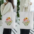 thumbnail image 4 of Canvas Tote Bag Embroidery Kit for Beginners, DIY Crafts Sewing Embroidery Starter Kit with Flower Pattern, Hoops, Color Threads and Tool, White, 4 of 7