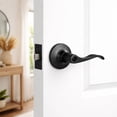 thumbnail image 3 of Design House Stratford 6-Way Universal Privacy Bed and Bath Door Lever, Matte Black, 3 of 9
