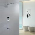 thumbnail image 2 of SUMERAIN Modern 8" Square Rain Shower System, Single-Handle Wall-Mount Tub and Shower Faucet with Pressure Balance Valve, Brass Construction, Chrome, 2 of 7