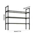 thumbnail image 3 of Shoe Rack Organizer 3 Tier Heavy Duty Metal Shelf | Stackable Freestanding Shoe Storage for Closet, Entryway, Small Spaces | Space Saving Design, 17.7"x10.2"x22" | Holds Flats, Boots, Slippers, 3 of 6