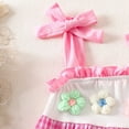 thumbnail image 5 of Xyant Toddler Baby Girl Summer Clothes Flower Embroidery Sleeveless Smocked Tops and Shorts Set Cute Infant Toddler Two Piece Outfit (Pink,2-3 Years), 5 of 7