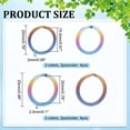 thumbnail image 2 of 4 Styles Rainbow Colours Titanium Alloy Split Key Rings 15.5-20mm Double Loops Jump 8pcs Rings Side Pushing Split Ring for Key ID Tags Car Keys Collar Tag Organization Jewelry Attachment 1 colorful, 2 of 6