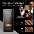 thumbnail image 3 of Maritcute 35L LED Lighted Cigar Humidor for 250 Cigars, Temperature Adjustable Cigar Digital Display Storage Cabinet with Spanish Cedar Wood Shelves for Men Gifts Black, 3 of 7