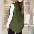 thumbnail image 5 of FAIWAD Women's Button Down Fleece Outerwear Vest Sleeveless Warm Fuzzy Long Jacket Casual Oversized Fall Winter Clothes, 5 of 9