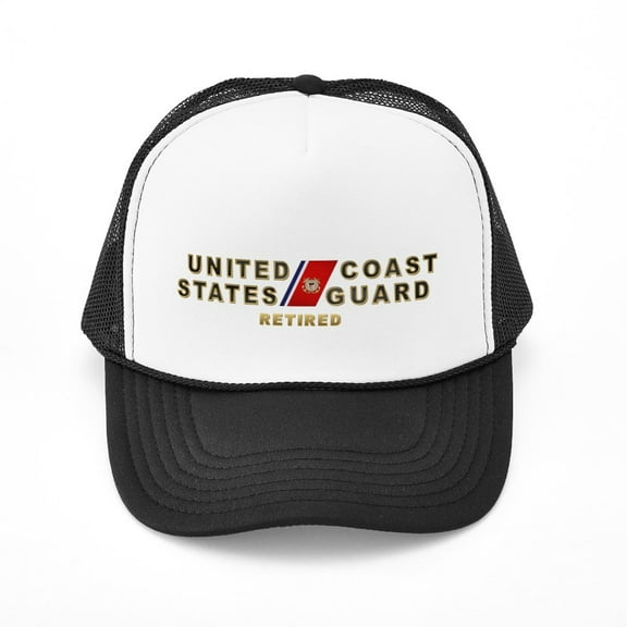 CafePress - USCG Retired - Adjustable Unisex Printed Trucker Hat with Mesh Back