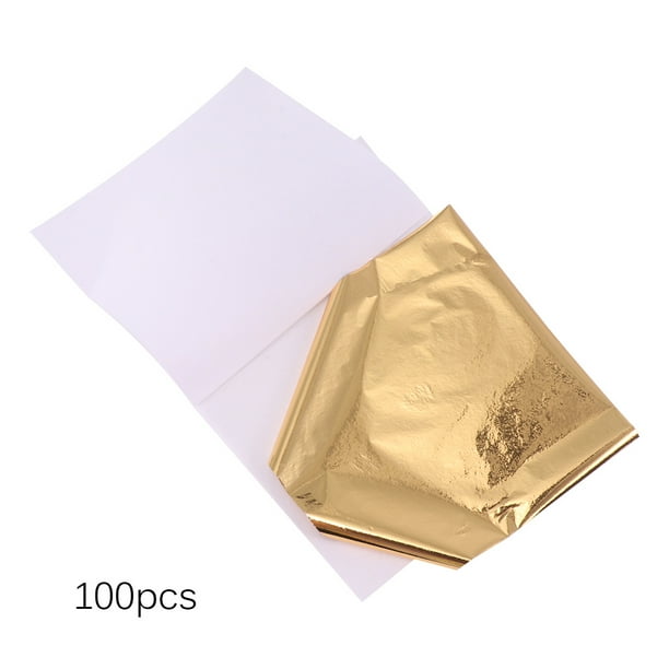 Oro/Plata/Hoja De Oro Rosa Papel Comida Torta Decoración Dorado Diy Artesanía 100 Uds Monstrate HA024798-01