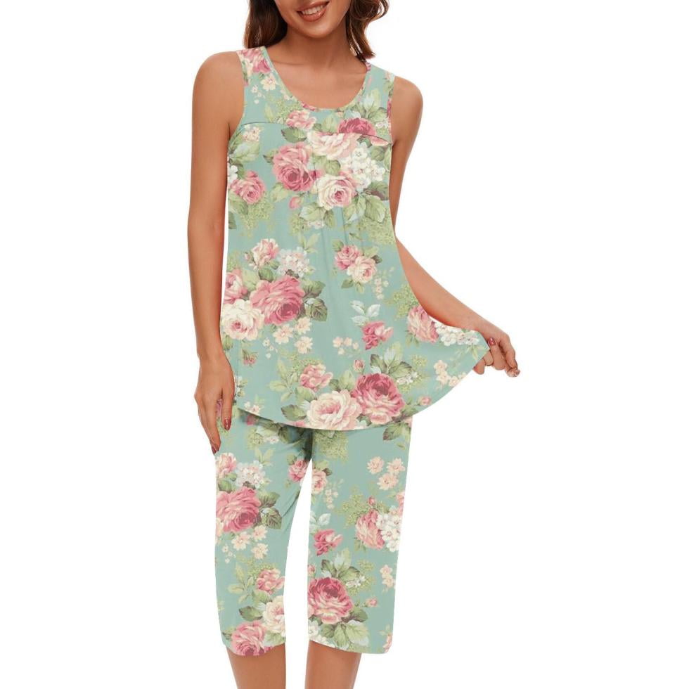 Pajama set with shorts and pants sale