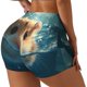 thumbnail image 1 of Balery Cute Swimming Guinea Pig Pantalones cortos de entrenamiento estampados para mujer, sin costuras, ajustados, para gimnasio, yoga, correr, deportes, ejercicio activo, fitness.-Large, 1 of 8