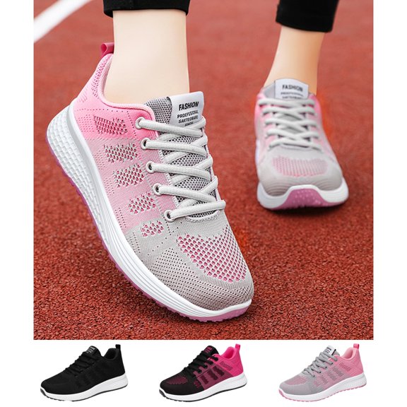 IEMIEMIEM Women's Sneakers Walking Shoes Lightweight Tennis Breathable Mesh Athletic Running Shoes for Gym, Work and Casual Daily Wear 5.5 wide