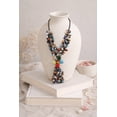 thumbnail image 5 of Adorable Multi Stone Flower Cluster Rain Necklace, 5 of 8
