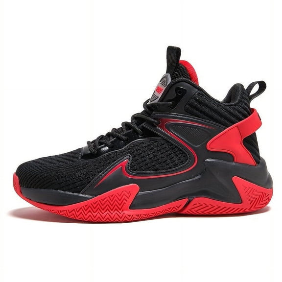 A Pair of Men'S All-Season Casual Breathable Mesh High-Top Basketball Shoes, Large Size, Non-Slip Running Shoes