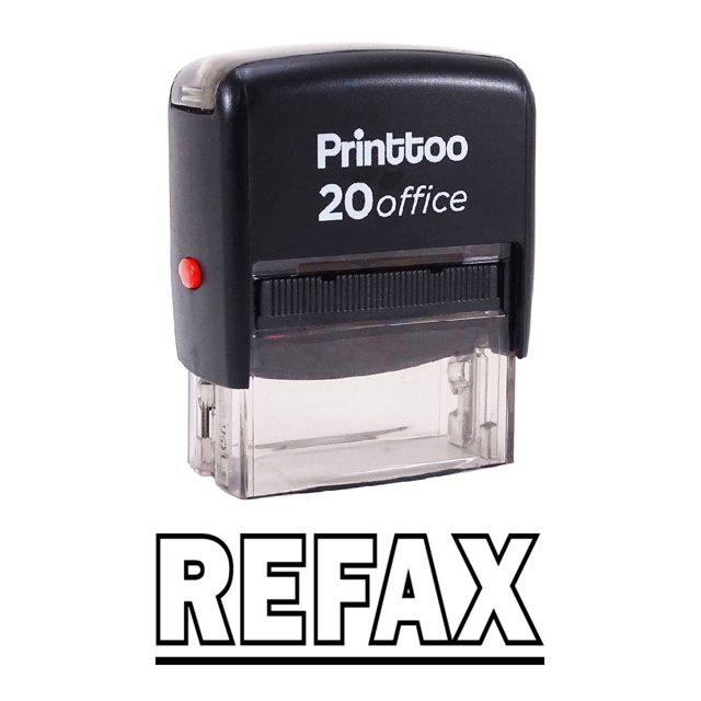 Printtoo Self Inking REFAX Rubber Stamp Office Stationary Stamp-Black