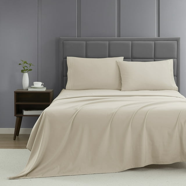 Nestl Twin Sheet Set, 1800 Series Microfiber Deep Pocket 4 Piece Bed Sheet Set