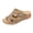 Brown, variant on Women Crisscross Cutout Contrast Stitch Wedge Slide Sandals Slip On Comfort Footwear For Casual Outdoor Summer Daily Walking Beach Vacation Errands