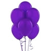 72 Latex Balloons 12" with Clips and Curling Ribbon - Purple