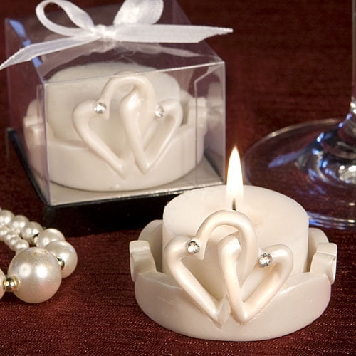 FASHIONCRAFT 8304 Candle Wedding Favors, Interlocking Hearts, Bridal Shower  Candles, Pack of 72