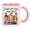 Pink, variant on Ceramic Coffee Mug Best Friend Friendship Gifts Cute Sister Mug with Heartwarming Illustration and Text Long Distance Sister Birthday Gift Colored Handle Glazed Mugs