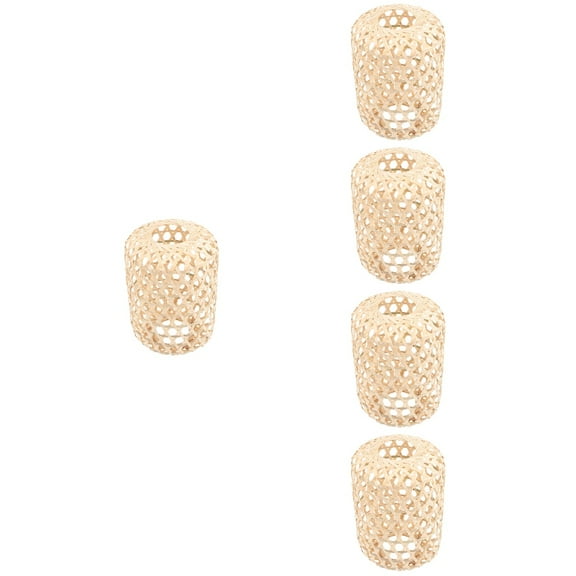 HOMEMAXS 5pcs Woven Lampshade Bamboo Ceiling Light Shade Chandelier Lamp Shade