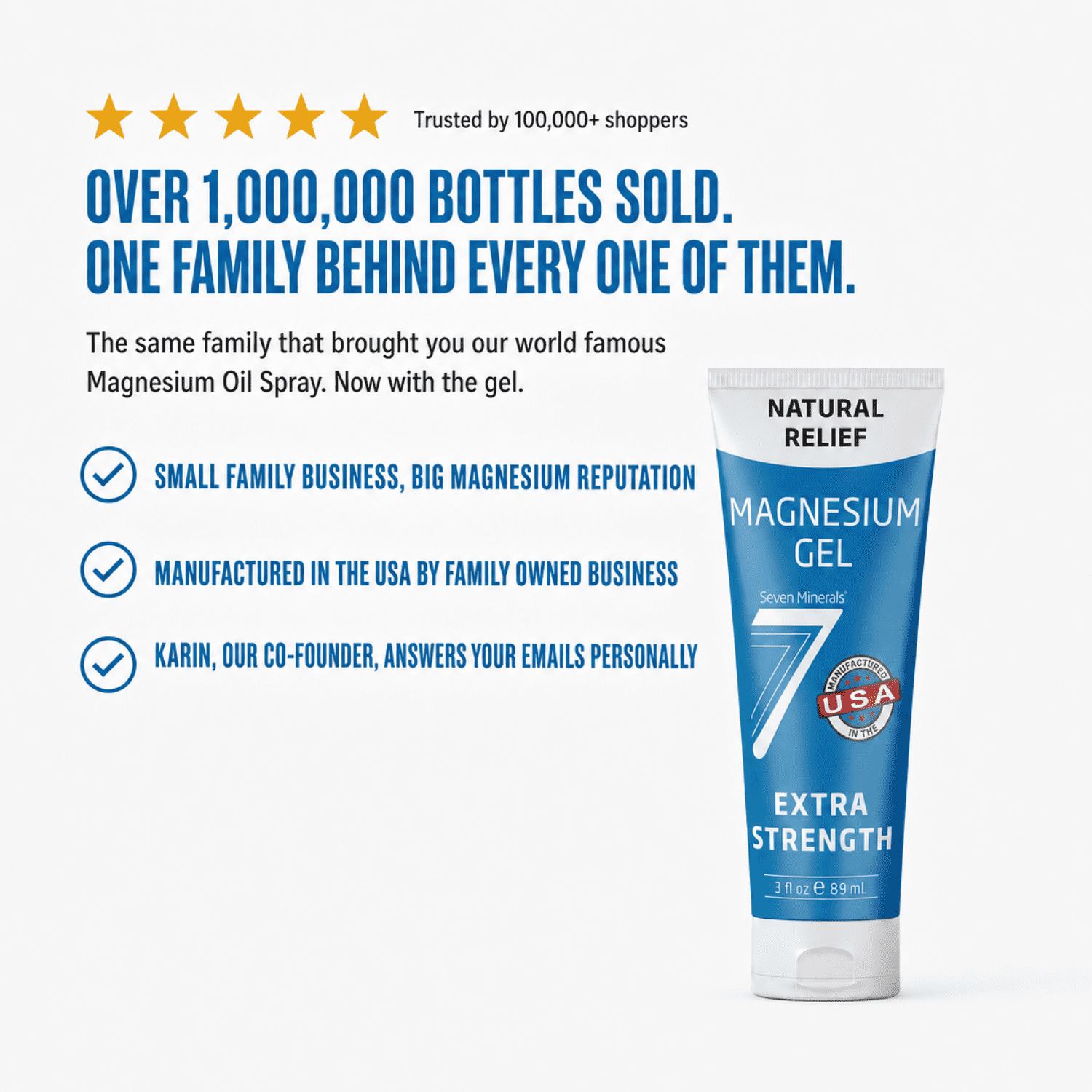 Seven Minerals Natural Relief Magnesium Gel Extra Strength 3 fl oz