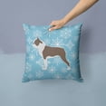 thumbnail image 2 of Winter Snowflake Dog Profile Art Fabric Decorative Pillow, 2 of 4