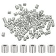 thumbnail image 1 of Manga de bucle de crimpado de aluminio Uxcell, manguitos de crimpado redondos para cable de acero de 0.05 pulgadas, 1 of 7